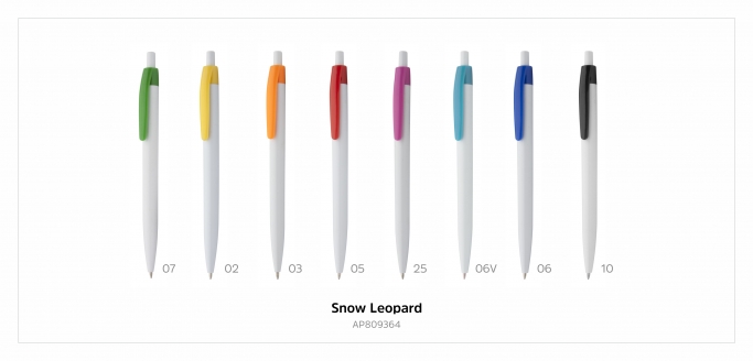 Plastikiniai tušinukai SNOW LEOPARD